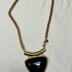 Elegant Gold and Black Necklace